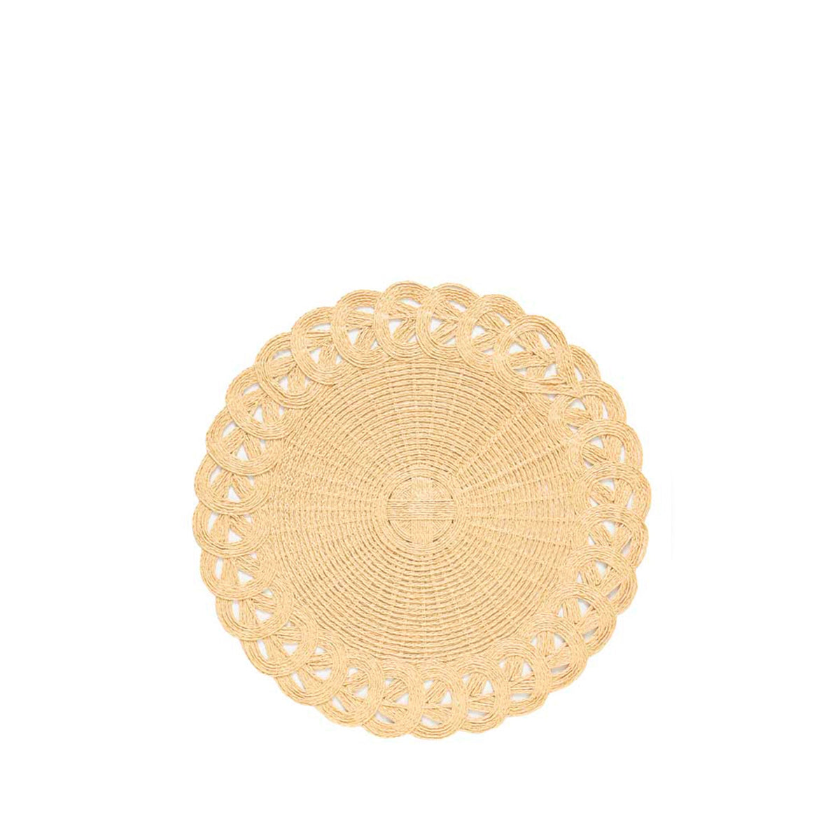 'Elia' Handwoven Straw Effect Placemat in Natural