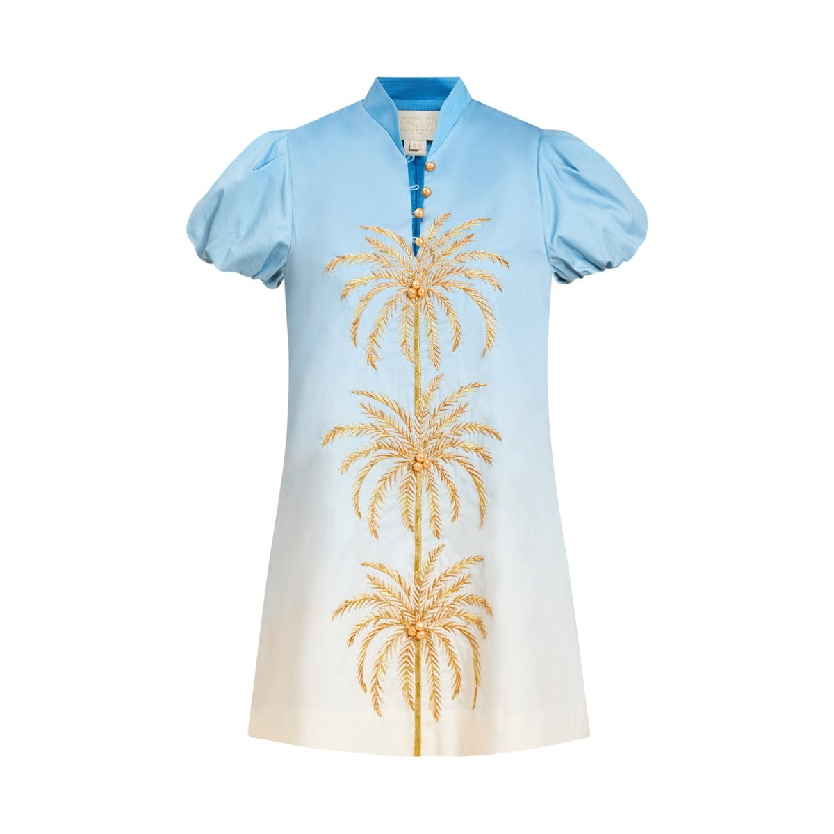 Elliana Barong Mini Dress in Marina Ombré