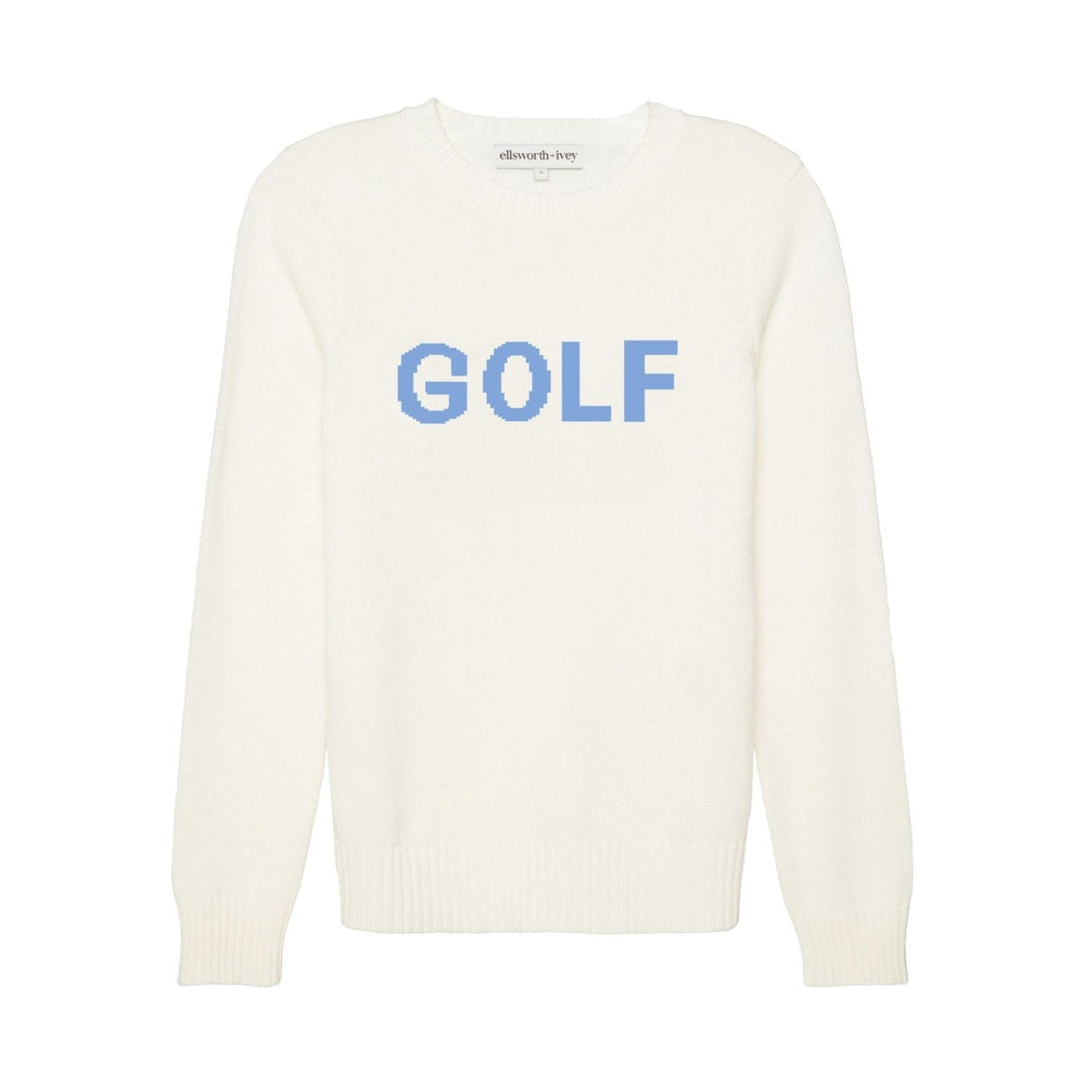 Classic Crew - Golf in Ivory and Cornflower