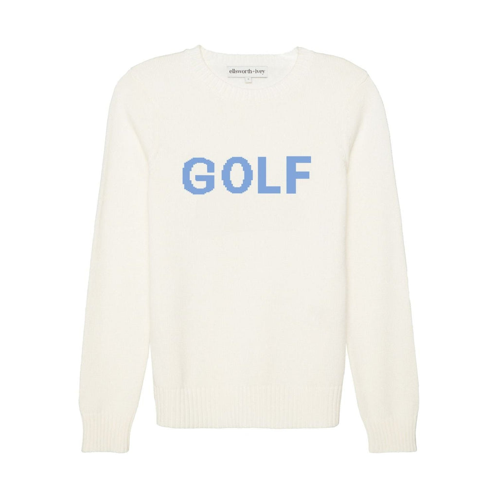 Classic Crew - Golf in Ivory and Cornflower