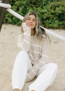 Elena Crew in Oatmeal and Ivory