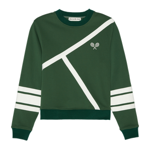 Elle Sweatshirt - Tennis Lines in Green