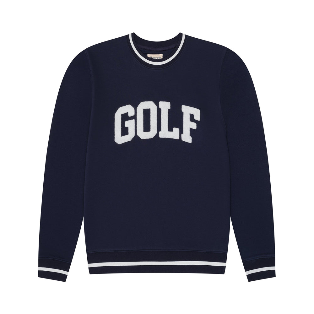 Elle Sweatshirt - Collegiate Golf in Navy and White