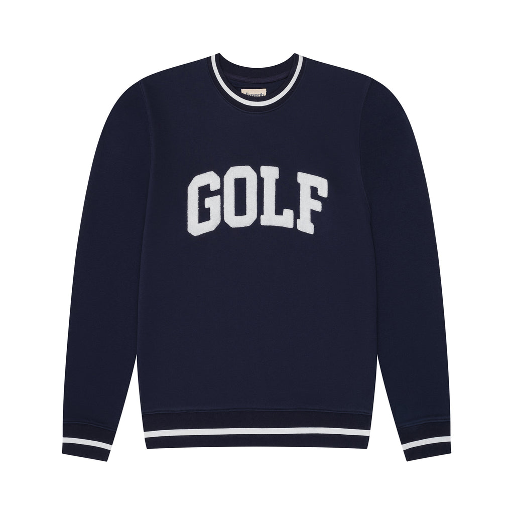 Elle Sweatshirt - Collegiate Golf in Navy and White
