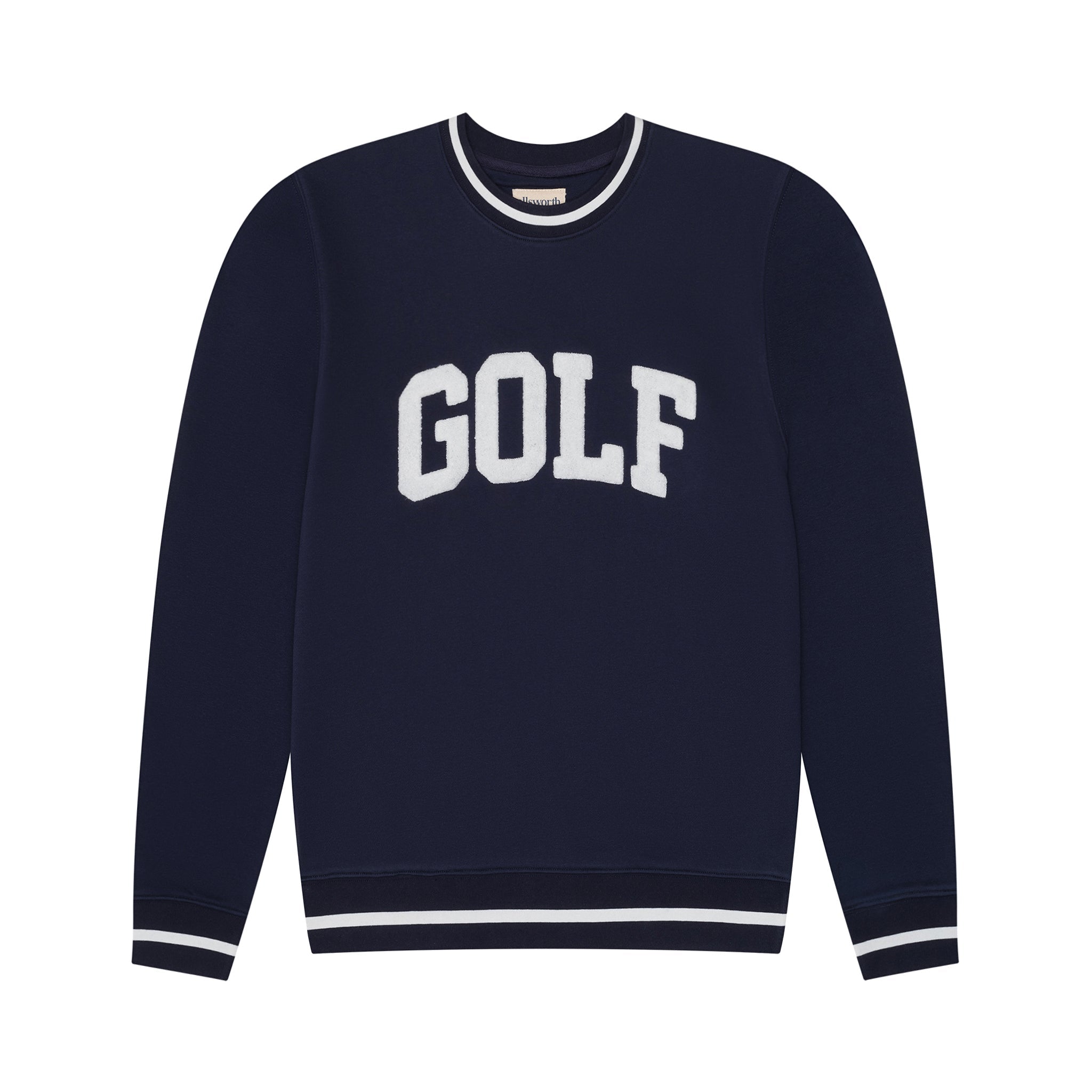 Elle Sweatshirt - Collegiate Golf in Navy and White