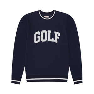 Elle Sweatshirt - Collegiate Golf in Navy and White