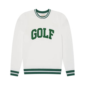 Elle Sweatshirt - Collegiate Golf in Ivory and Green