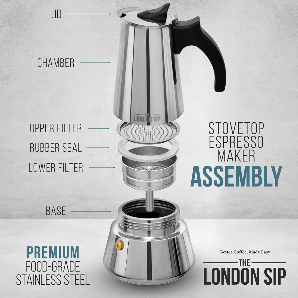 Stainless Steel Espresso Maker 3-Cup
