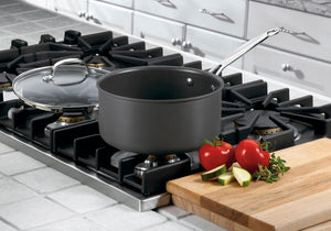 Chef's Classic® Non-Stick Hard Anodized 3 Quart Saucepan in Black