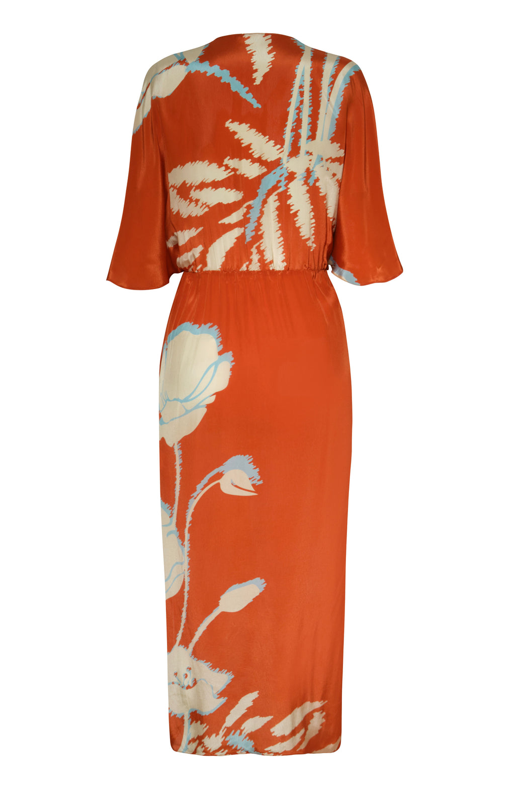 Topacio Crepe Chine Tunic Dress / Orange