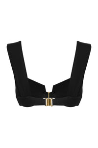 Sabina Top in Black & Ivory