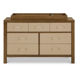 Eloise 7-Drawer Assembled Dresser in Natural Walnut & Performance Sand Eco-Weave