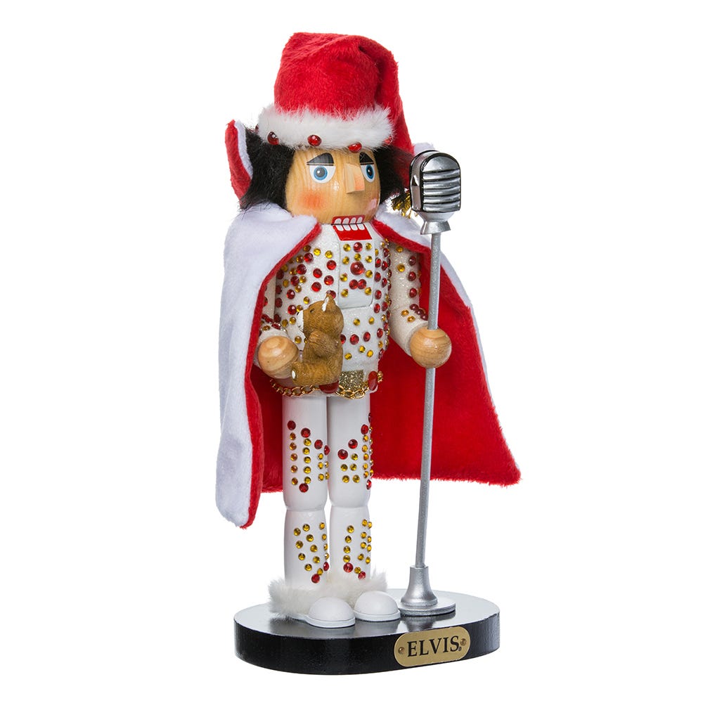 Elvis in White Suit Nutcracker