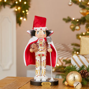 Elvis in White Suit Nutcracker