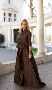 Effortlessly Elegant Gown in Espresso