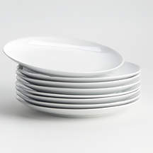 Aspen Porcelain Coupe Dinner Plates, Set of 8