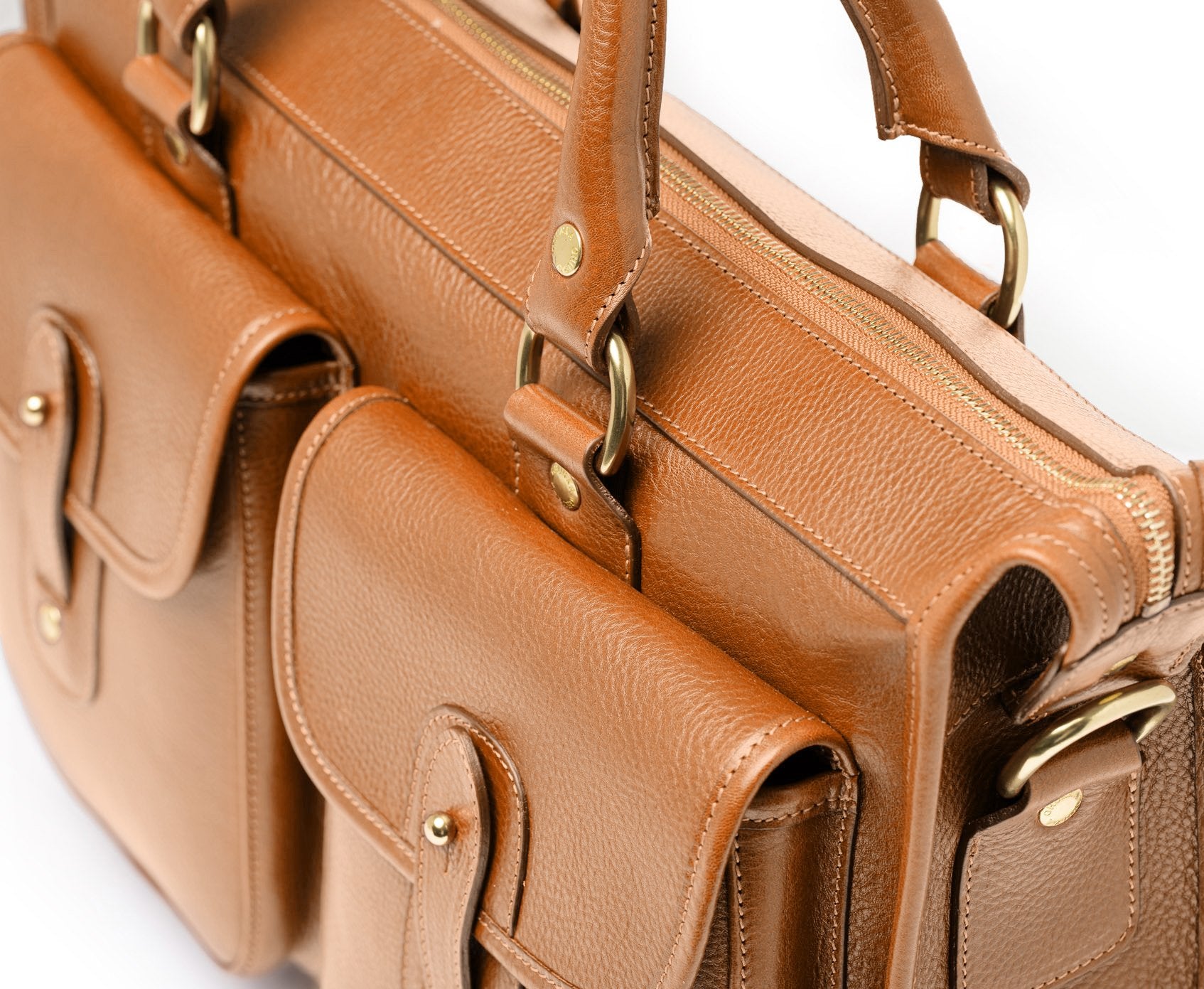 Examiner No. 5 | Vintage Tan Leather Briefcase | Over The Moon