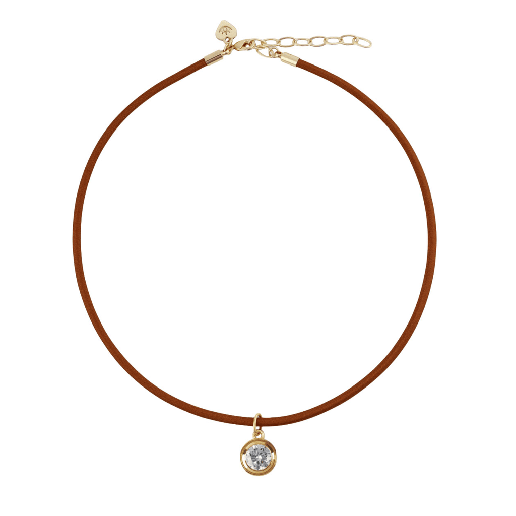 Bezel Clasp Cord Necklace