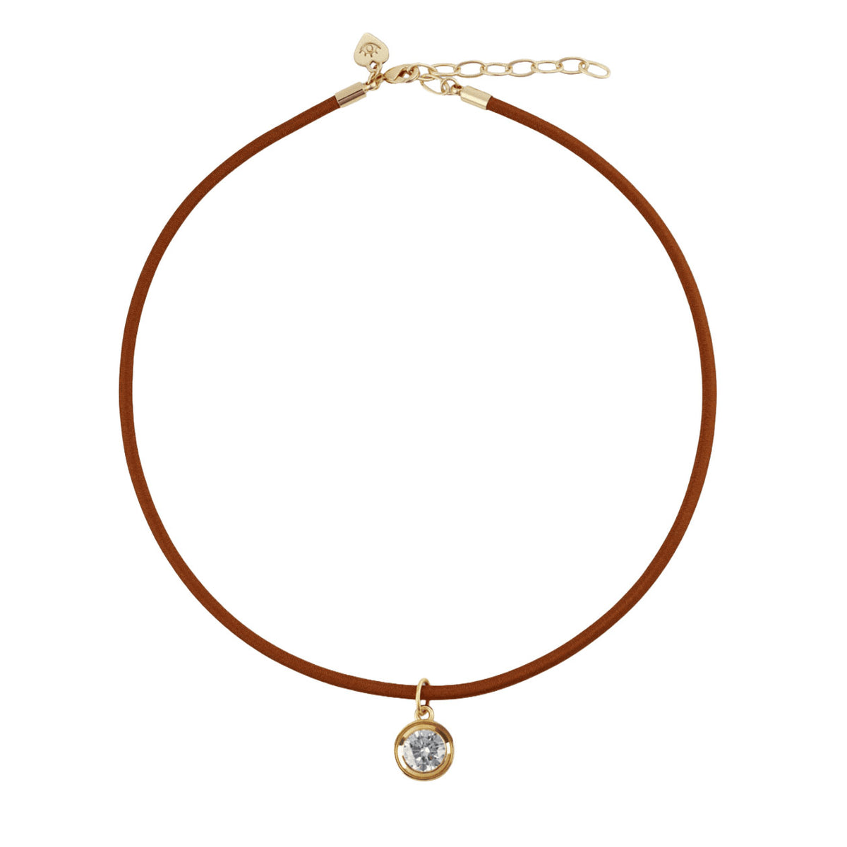 Bezel Clasp Cord Necklace