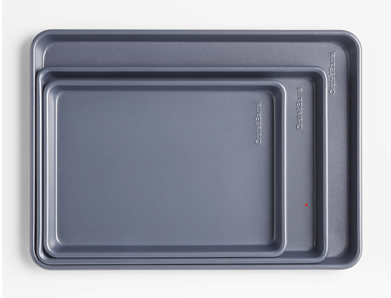 Crate & Barrel Slate Blue Baking Sheets, Set of 3