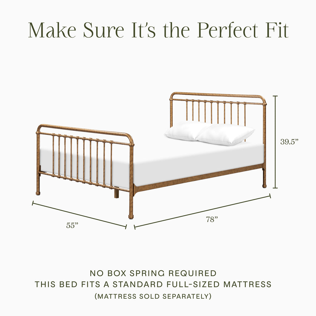 Winston Full Bed in Vintage Gold