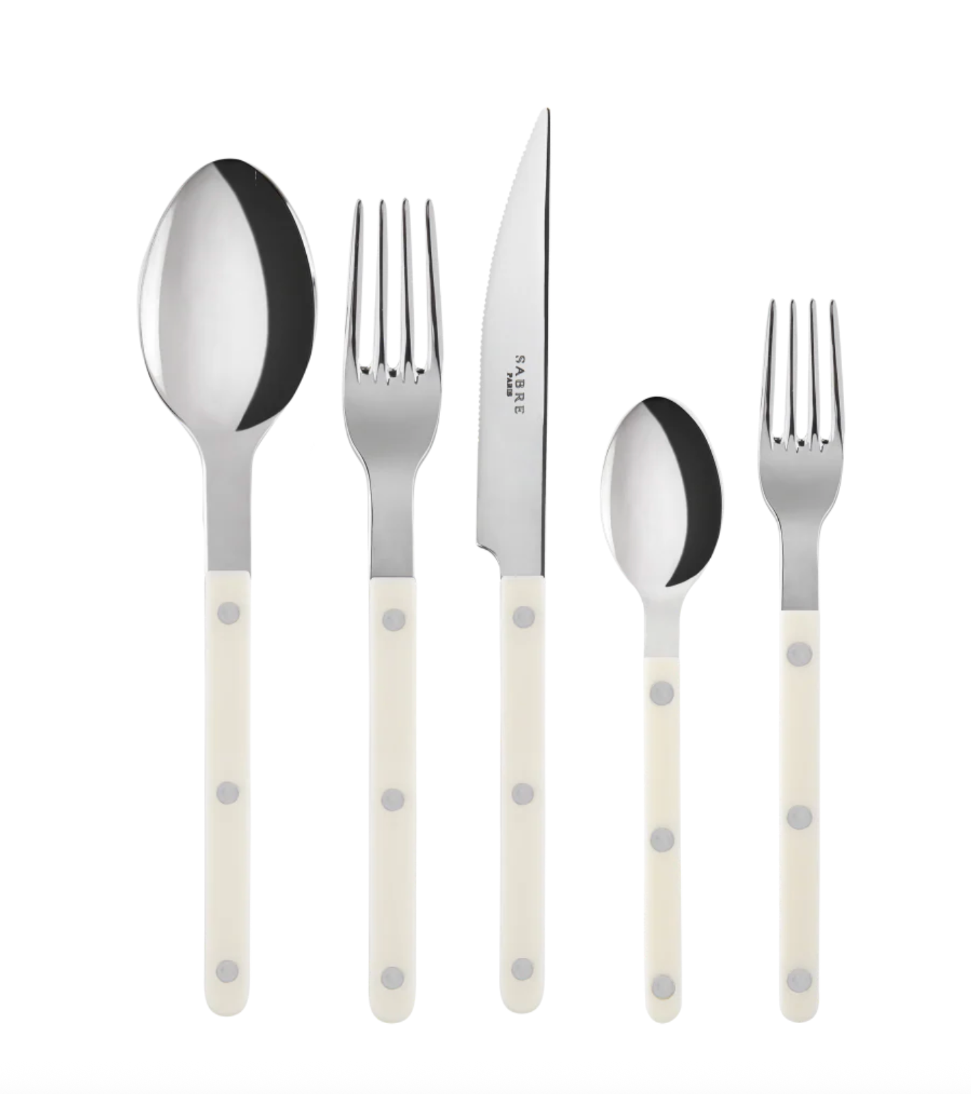 Bistrot Place Setting in Ivory, Set of 5