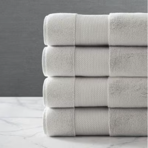 Bath Towels, Set of Four, White