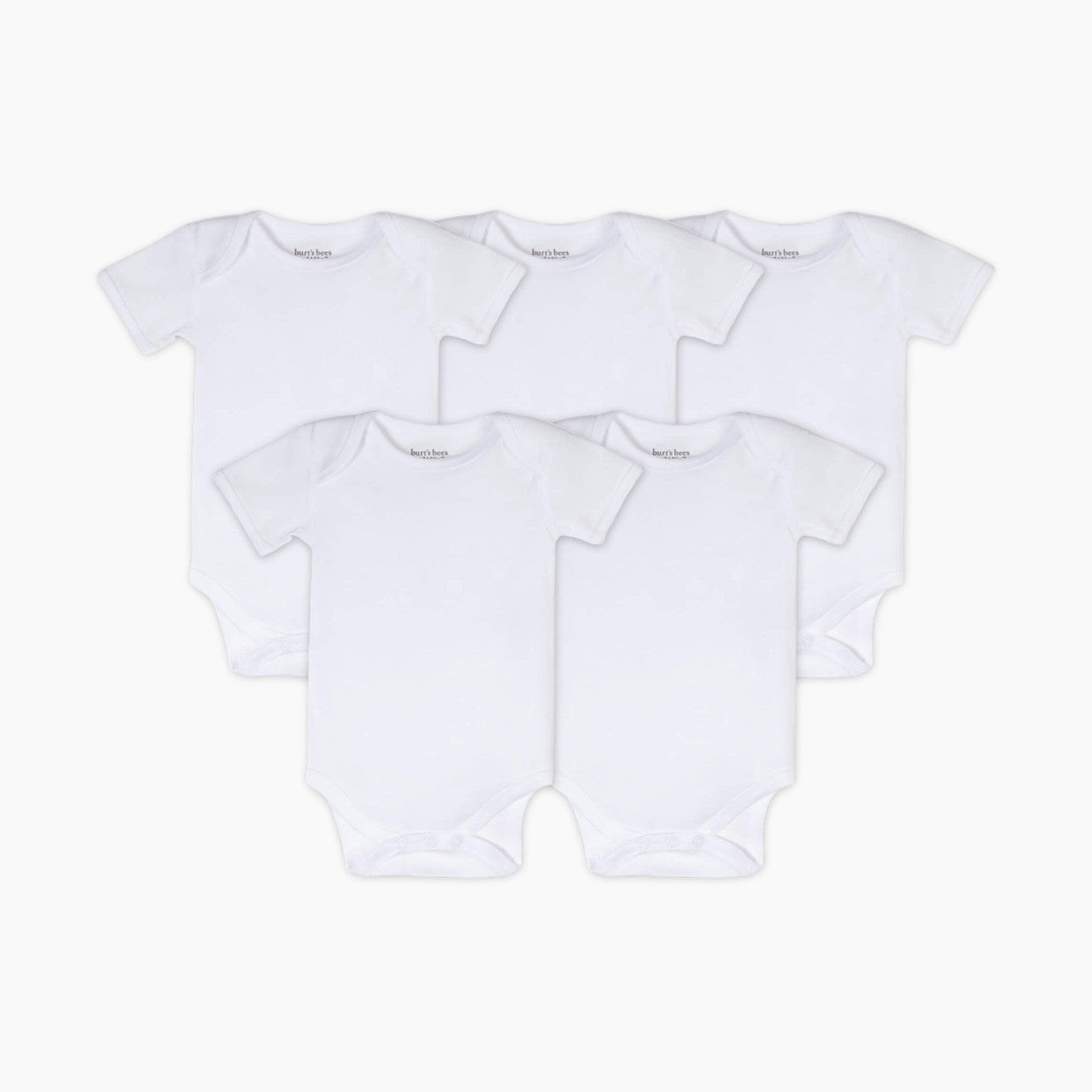 Burt's Bees BabyOrganic Short Sleeve Bodysuit (5 Pack) size 3-6 MONTHS