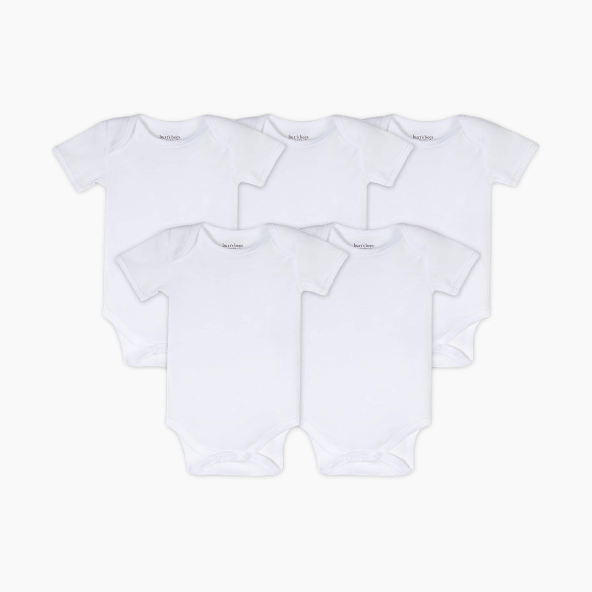 Burt's Bees BabyOrganic Short Sleeve Bodysuit (5 Pack) size 3-6 MONTHS