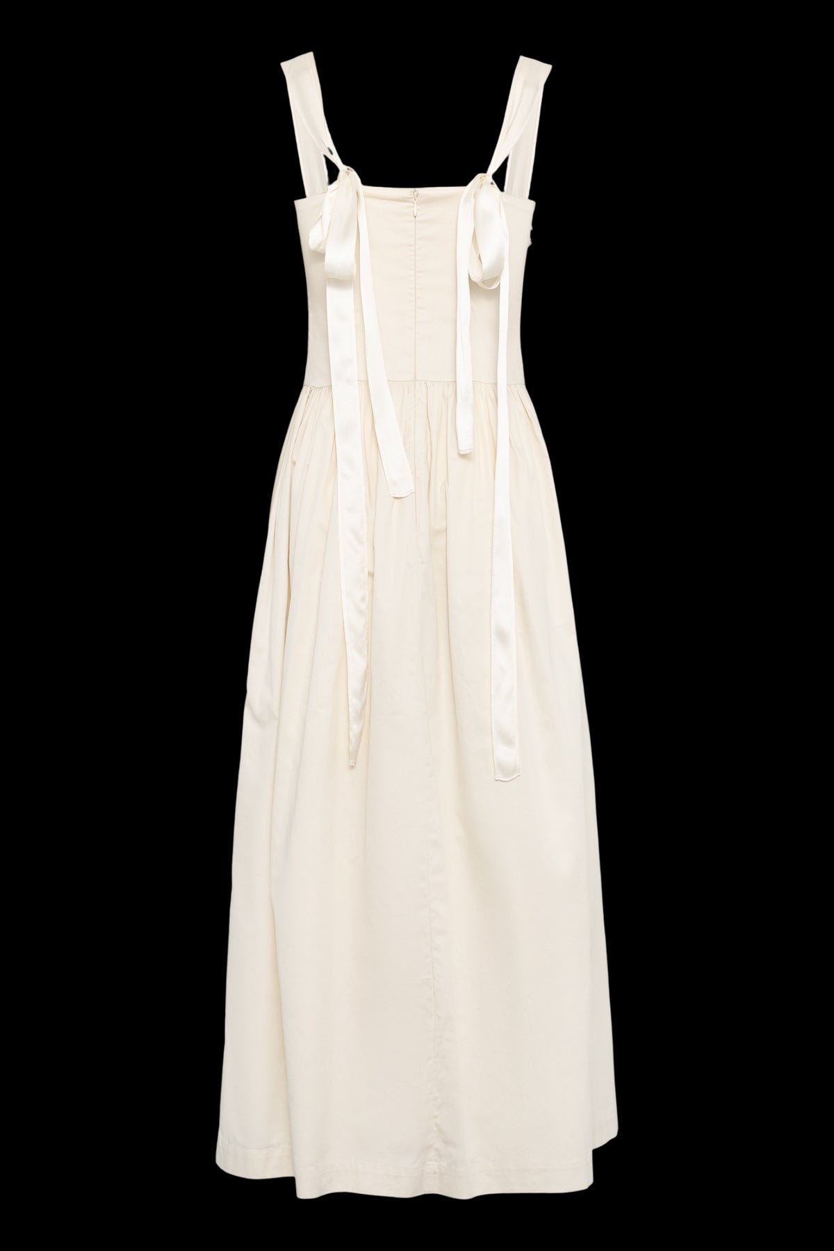 Elsa Cotton/Silk Maxi Dress in Ivory
