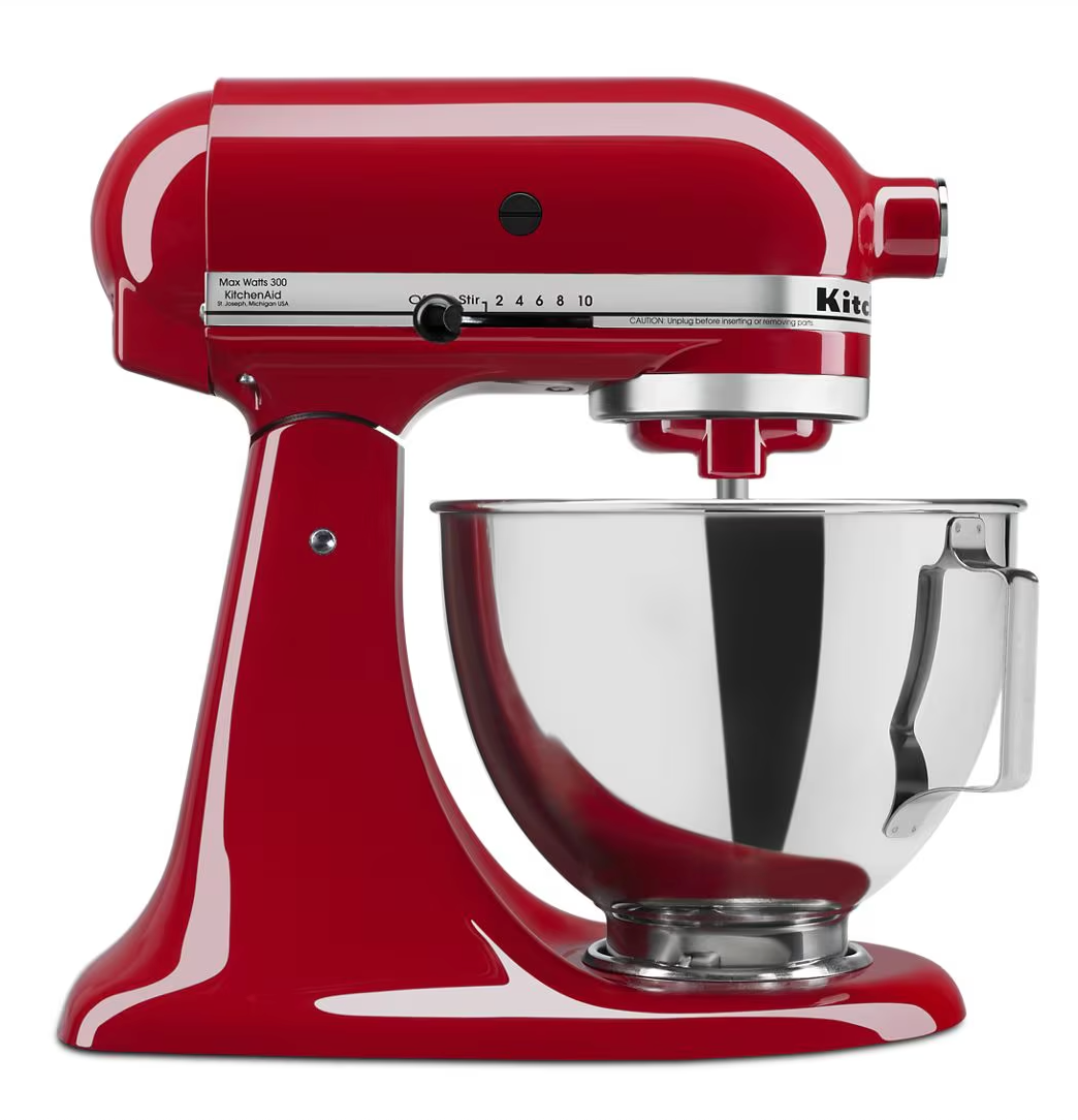 Artisan® Series 5 Quart Tilt-Head Stand Mixer with Premium Accessory Pack - Empire Red