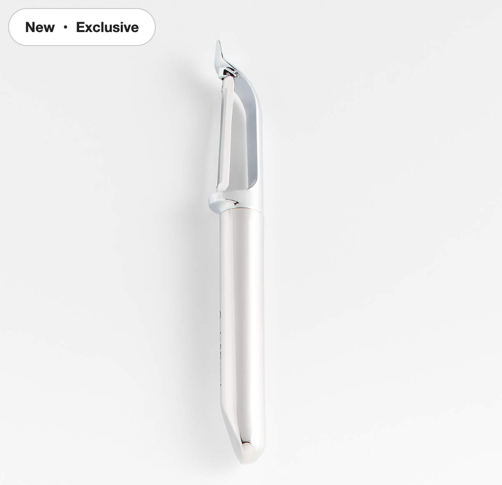 Crate & Barrel Stainless Steel Straight Peeler
