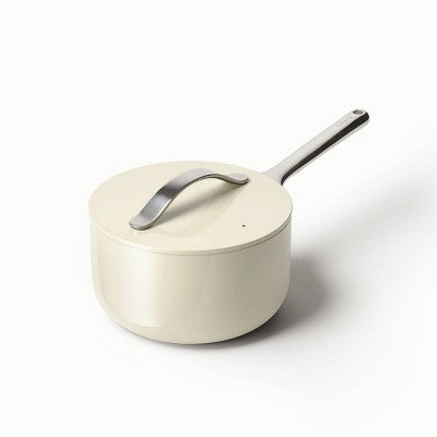 Caraway Home 3qt Sauce Pan with Lid (Color: Cream)