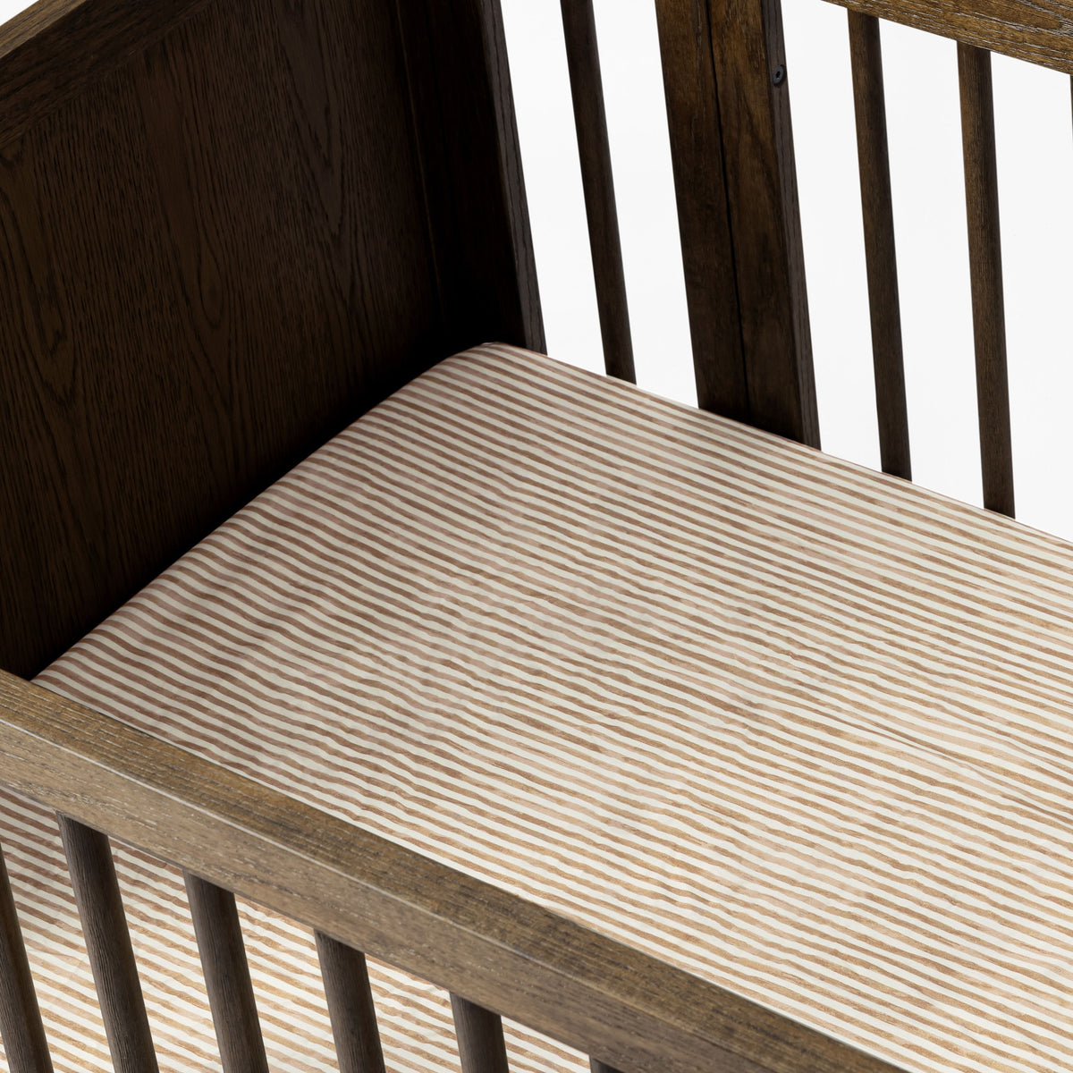 Crib Sheet in GOTS Certified Organic Brushed Cotton by Nate Berkus in Autumn Stripe