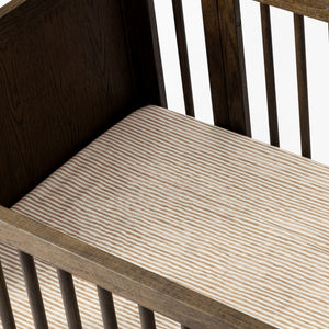 Crib Sheet in GOTS Certified Organic Brushed Cotton by Nate Berkus in Autumn Stripe