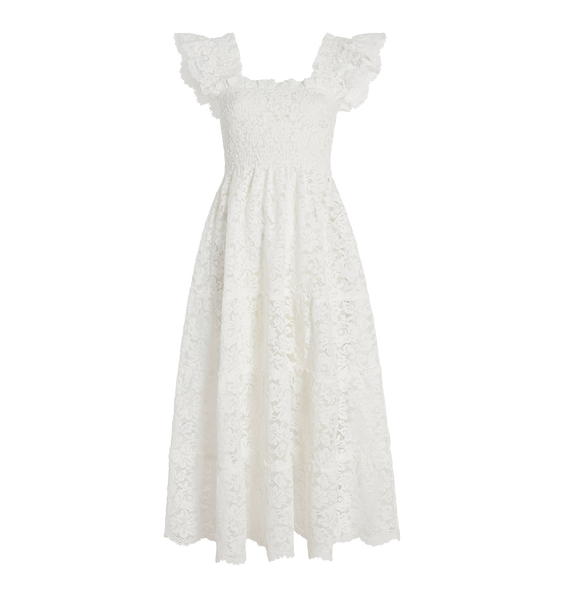 chinese dress ladies The Lace Ellie Nap Dress in White Lace