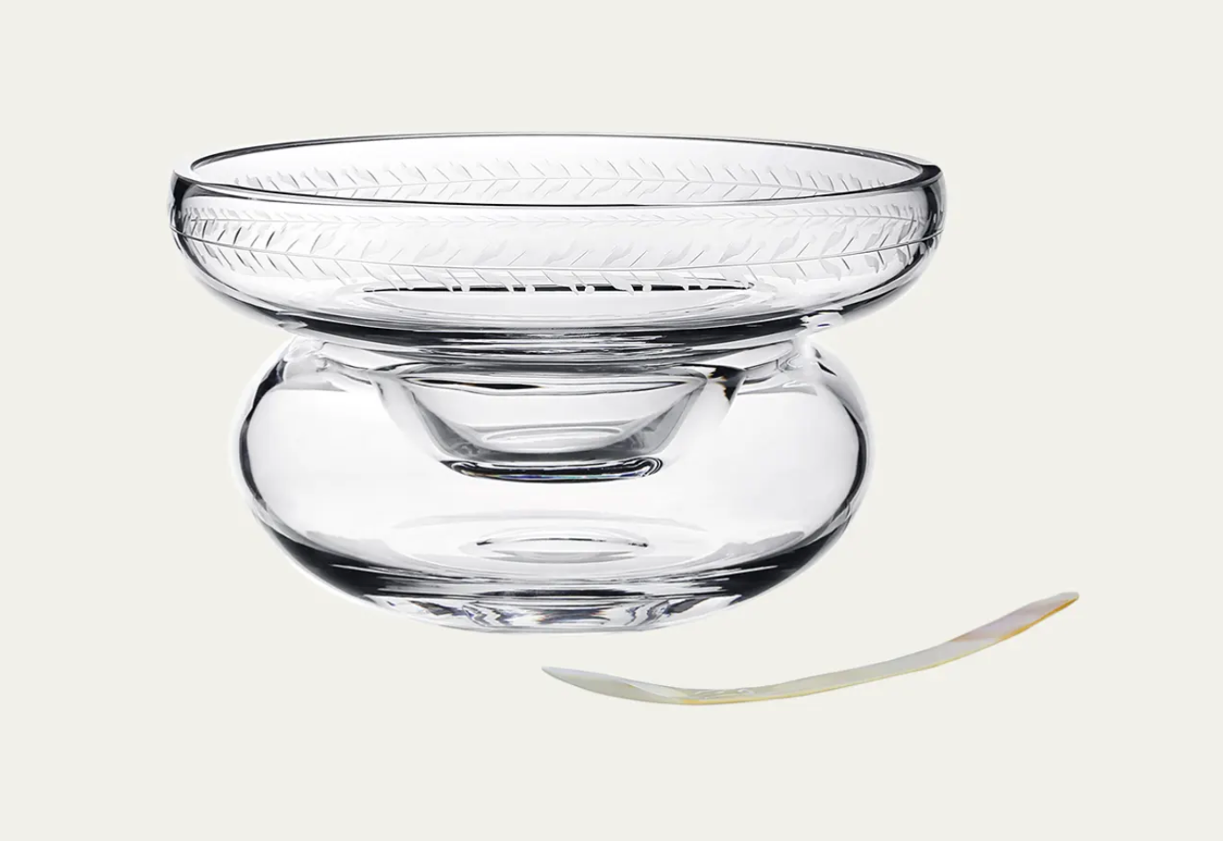 William Yeoward Crystal Ada Caviar Server with Spoon