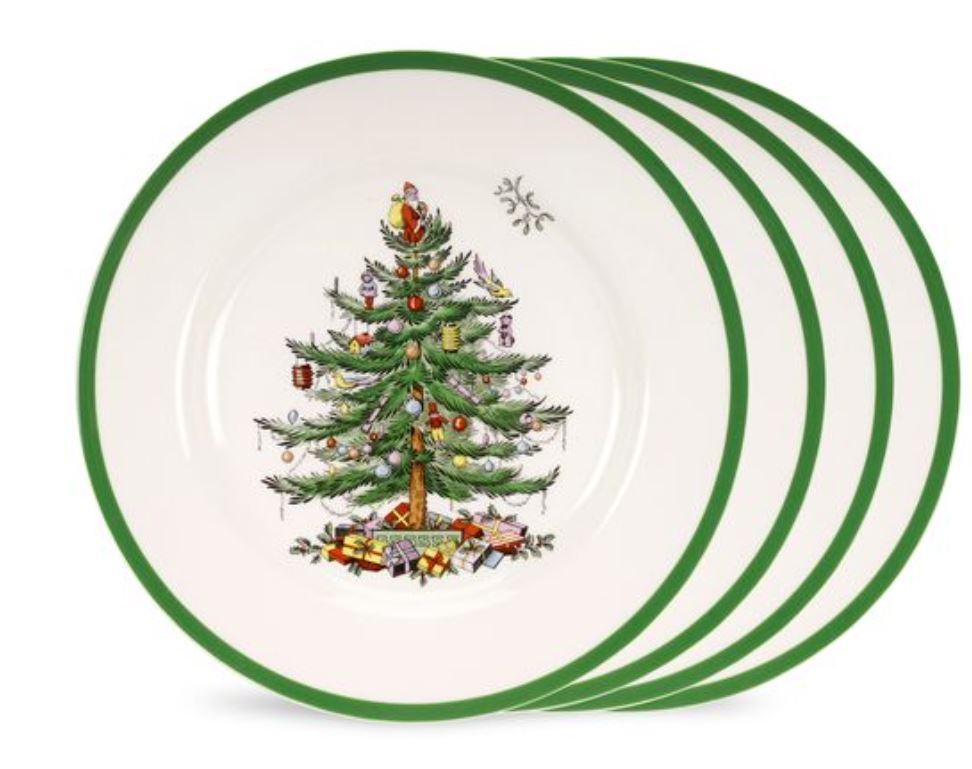 Christmas Tree Set of 4 Plates