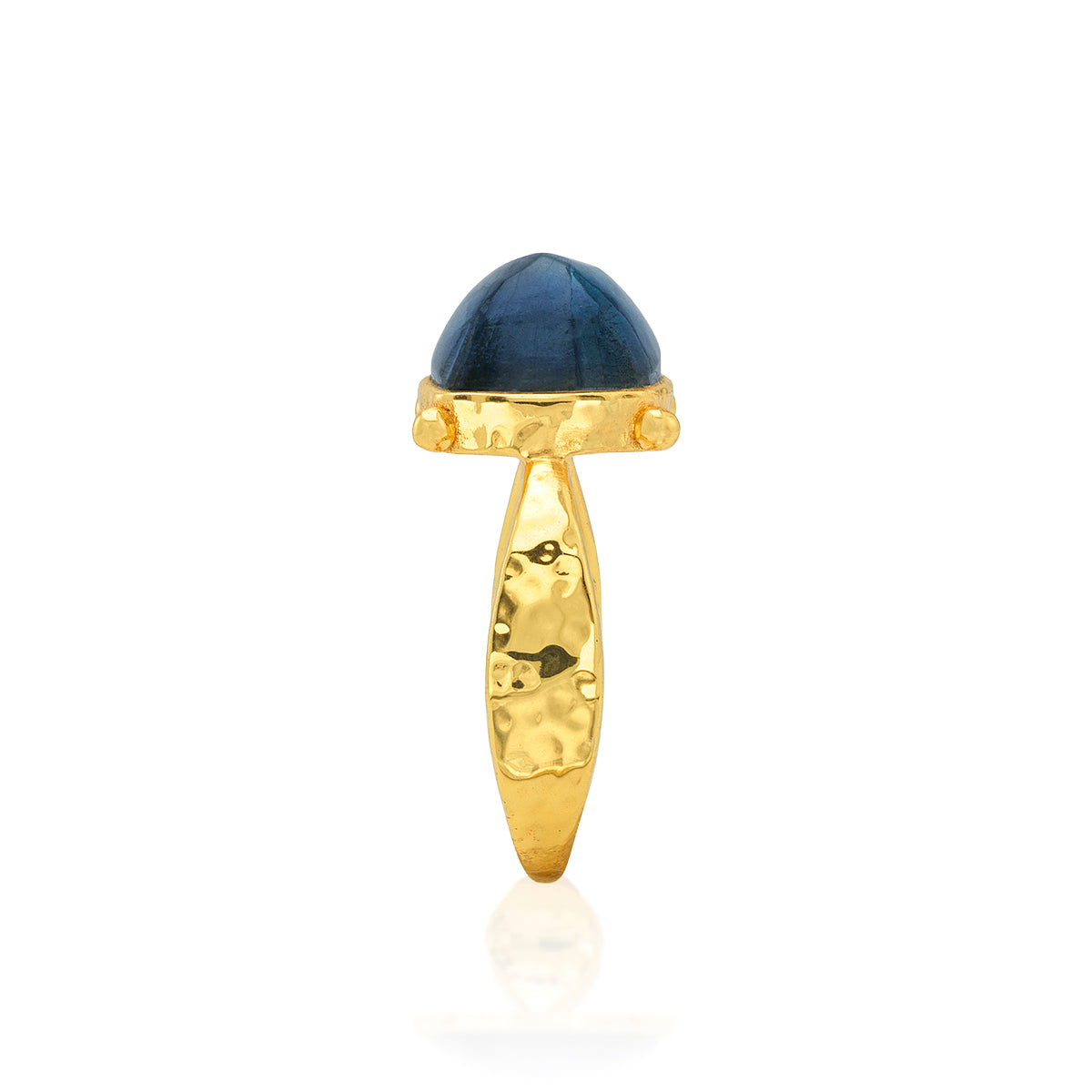 Mystic Eye Gem Ring in Blue Labradorite
