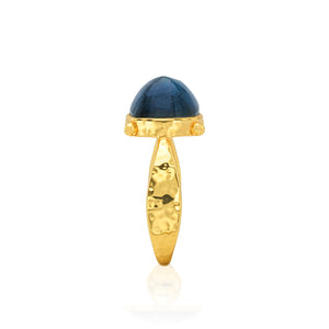 Mystic Eye Gem Ring in Blue Labradorite