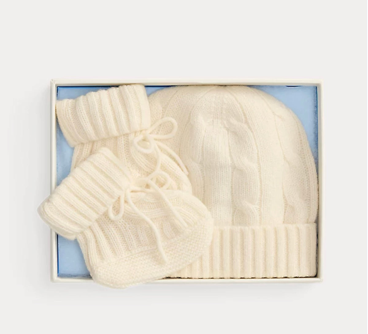 Cashmere Beanie & Bootie Set, Ceam, 6-9mos