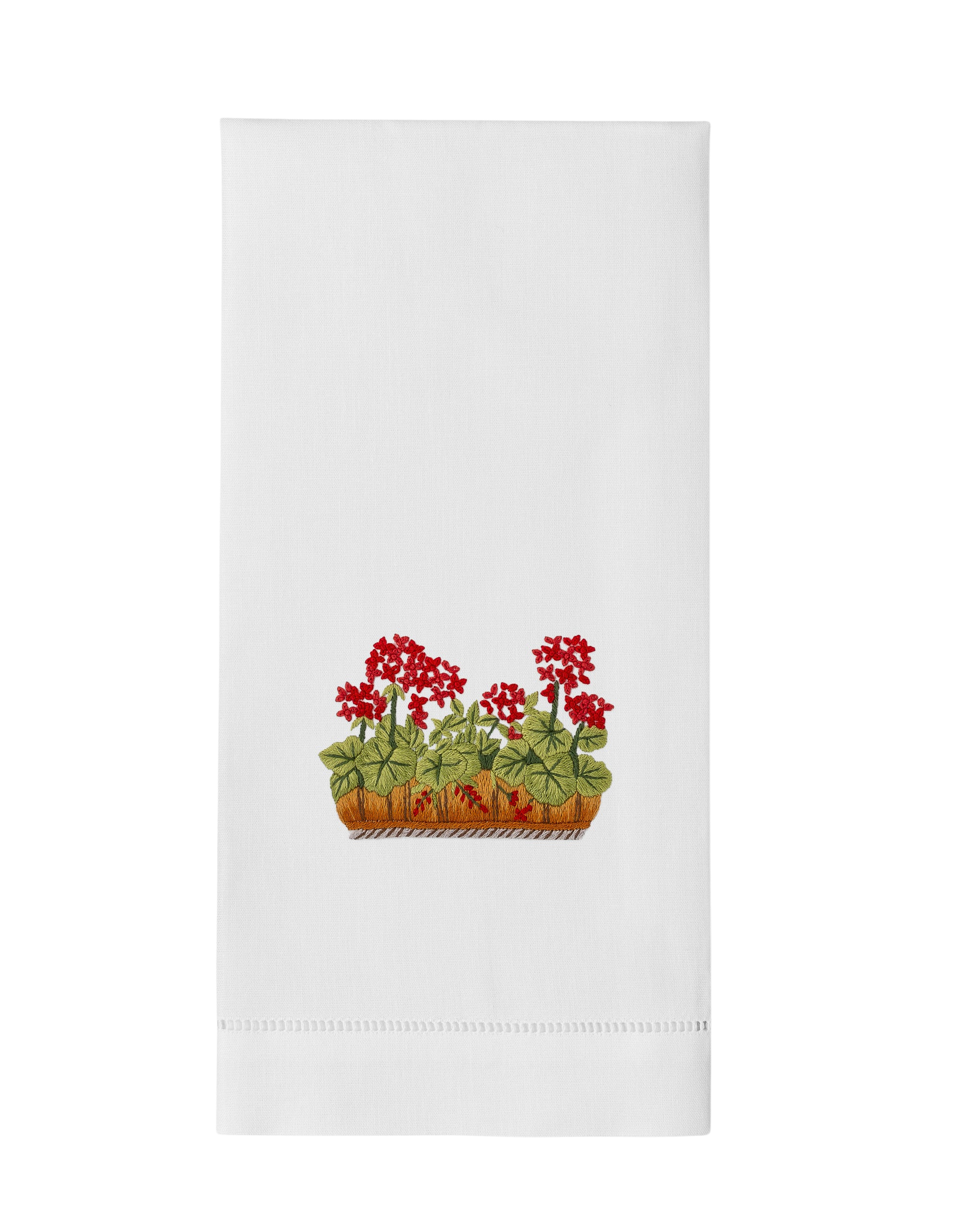 French Geraniums Hand Towel