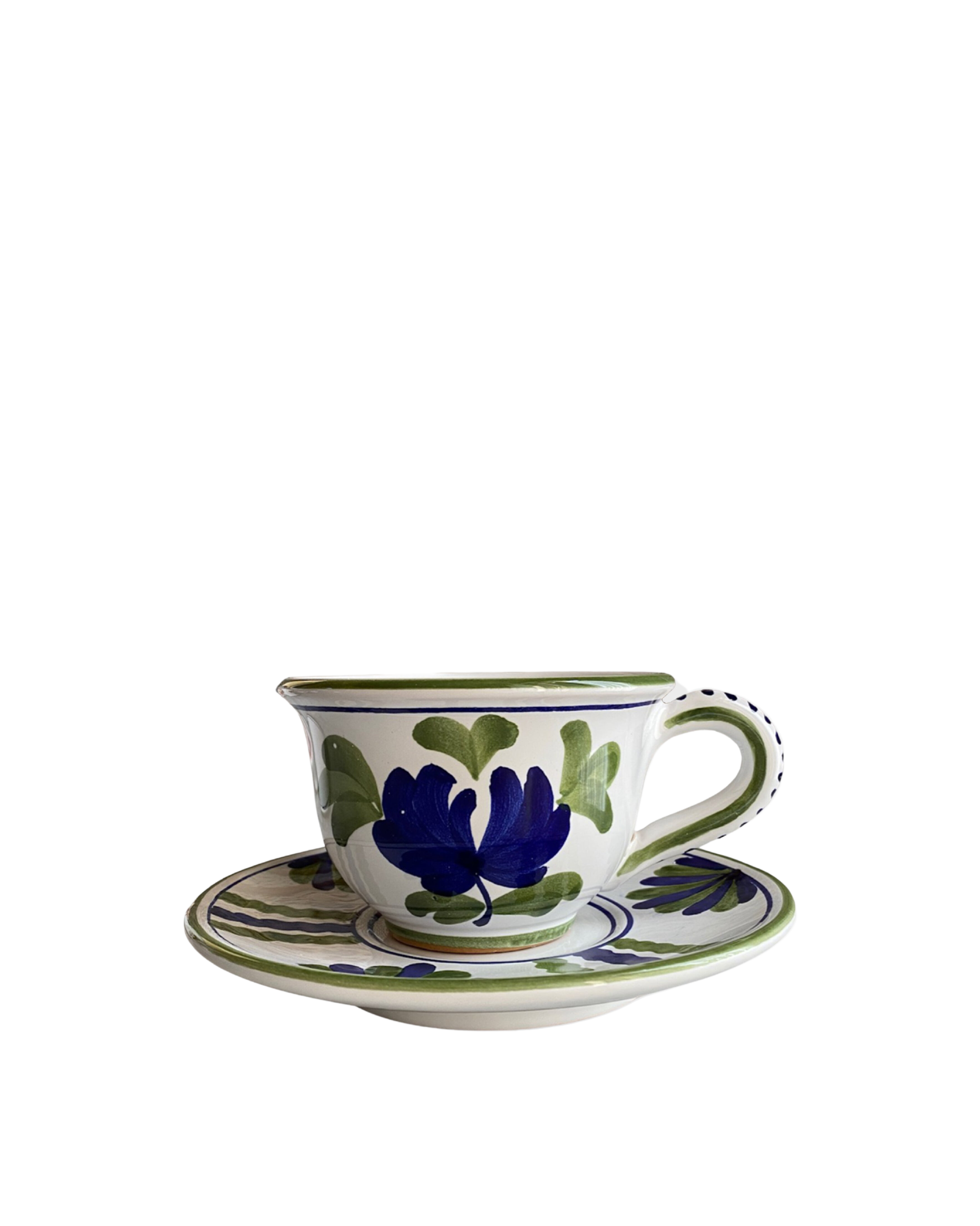 Blossom Teacup and Saucer in Blue