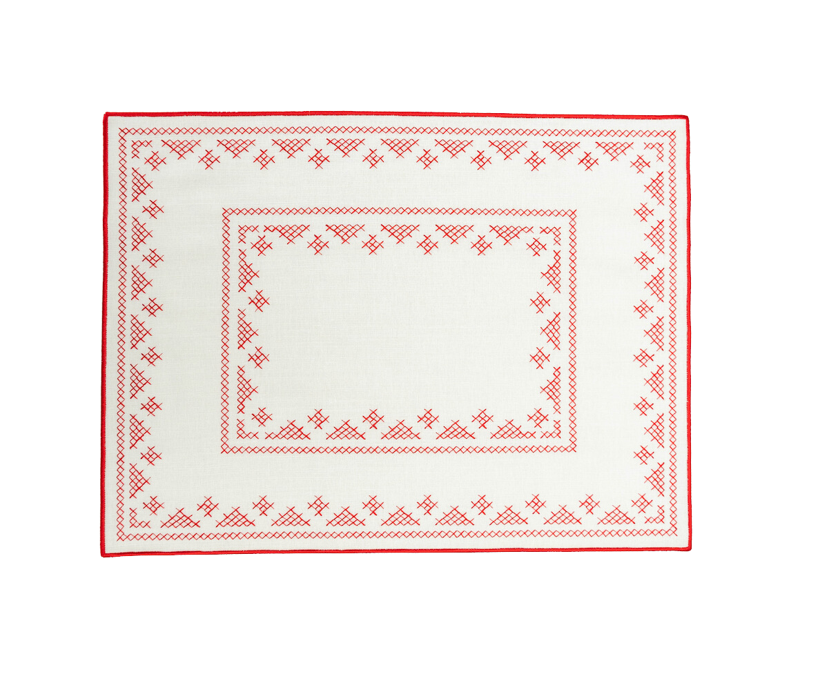 Pedralbes Placemat in Cherry Red