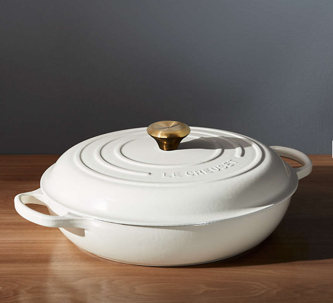 Cream - Le Creuset Signature Cream 5-Qt. Braiser