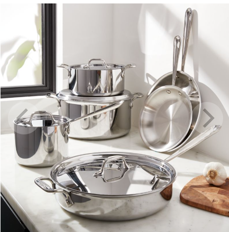 All-Clad © d3 Stainless Steel 10-Piece Cookware Set