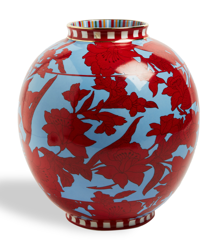 Big Bubble Vase Lilium Turchese in Porcelain