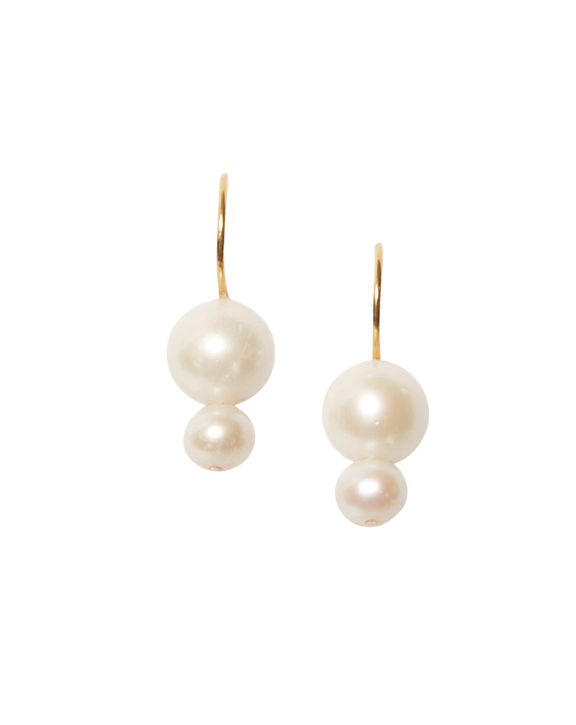 Phoebe Drop Earrings White Pearl