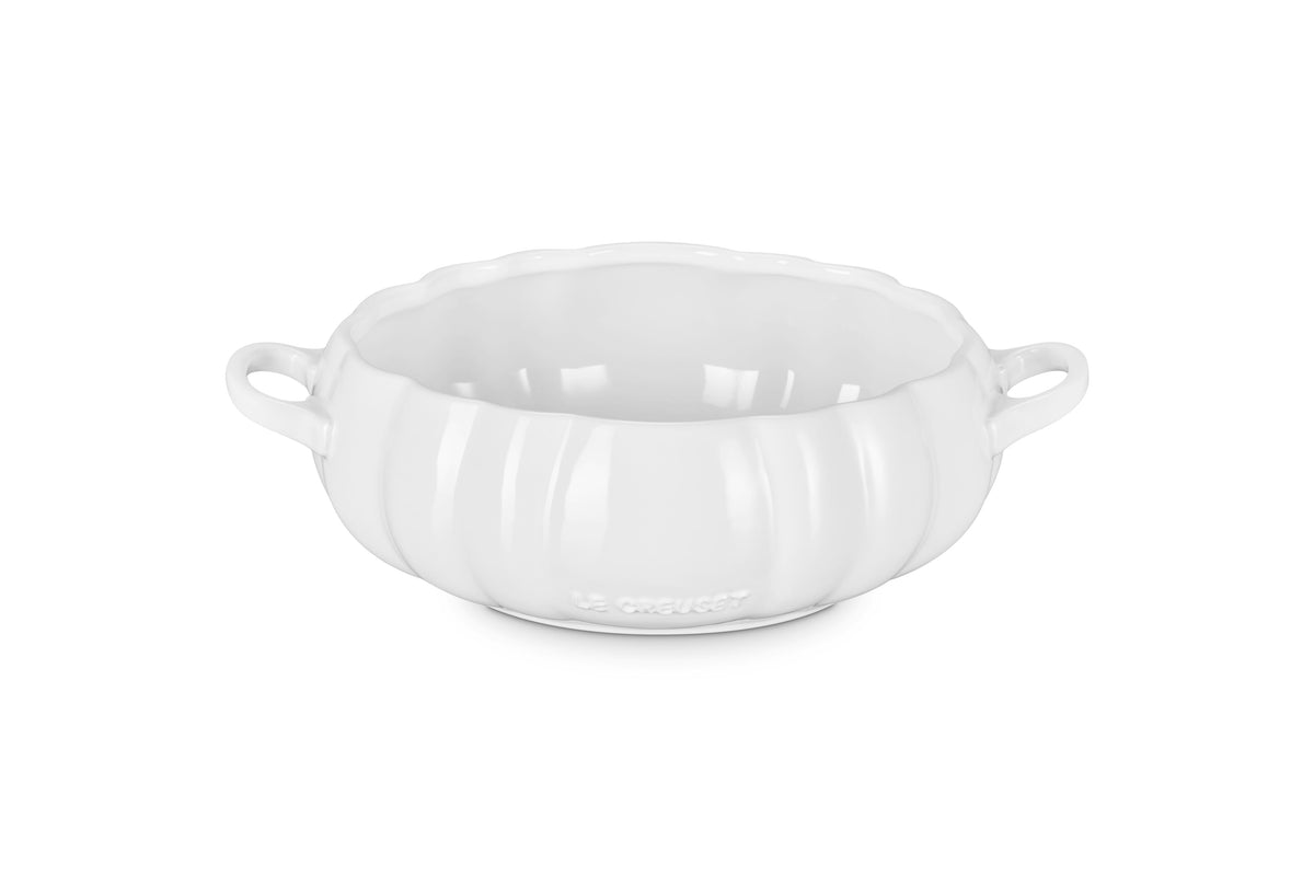Le Creuset Pumpkin Serving Bowl, 4 qt., White