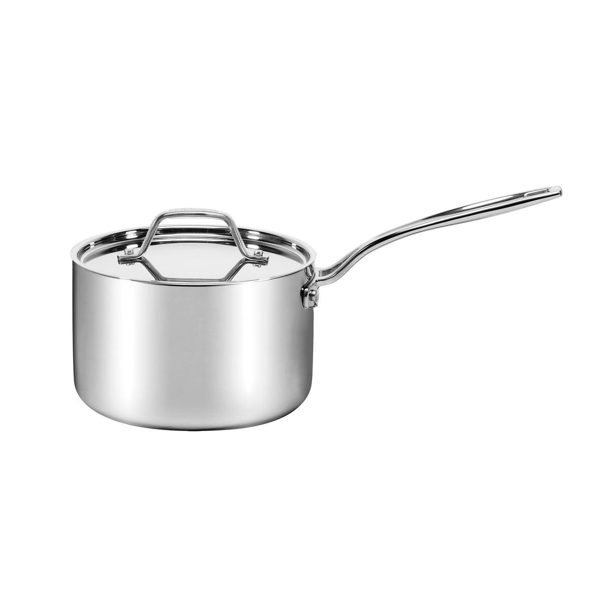 Custom-Clad 5-Ply 3 Qt. Saucepan with Cover in Stainless Steel